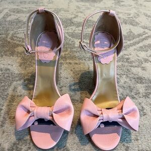 Red Valentino Pink Bow Wedge